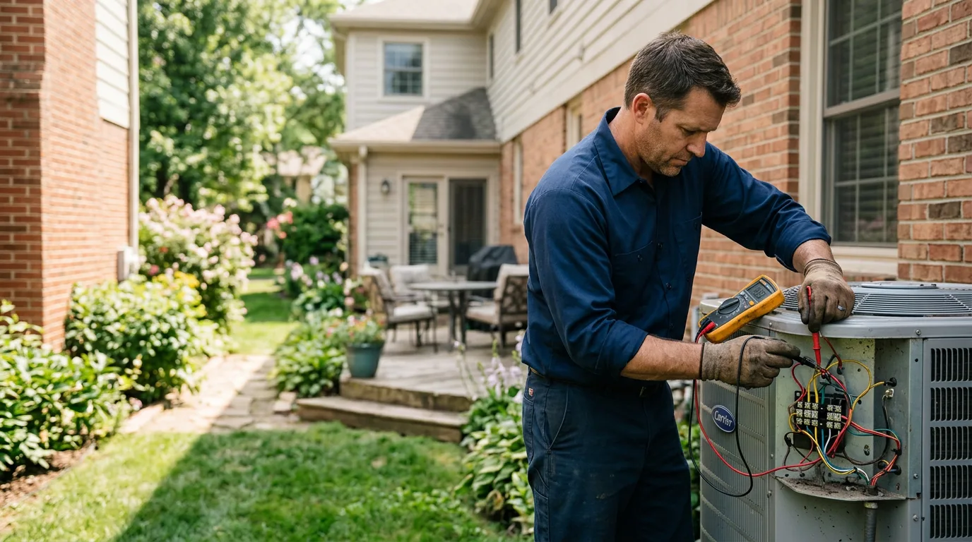 HVAC technician working near La Rue, OH